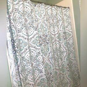 (2) Shabby Chic Paisley Print Shower Curtains - Standard size